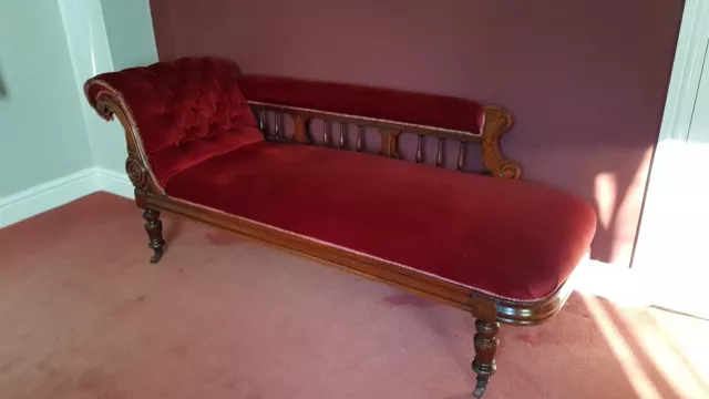 antique victorian chaise longue
