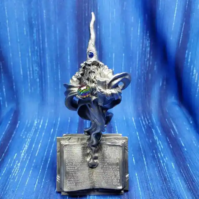 Spirit of Wisdom Wizard Pewter Figurine Ray Lamb US Made Book Librarian *NEW*