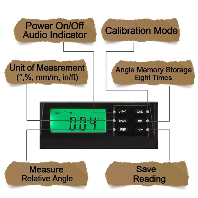 24-INCH DIGITAL TORPEDO Level and Protractor | 24 inch, Yellow £72.14 ...