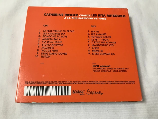 2CD DVD CATHERINE RINGER CHANTE LES RITA MITSOUKO PHILARMONIE De 2CD DVD CATHERINE RINGER CHANTE LES RITA MITSOUKO PHILARMONIE De