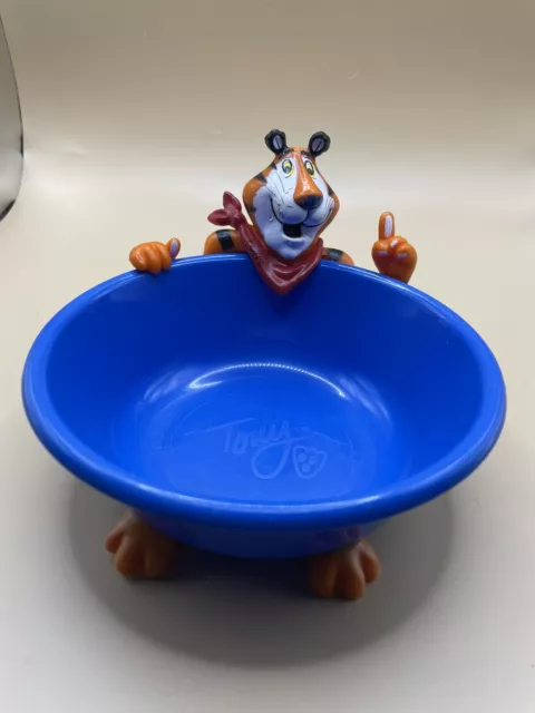Kellogg’s Tony The Tiger Blue Cereal Bowl 2000- Preowned- Kids Table Ware VTG