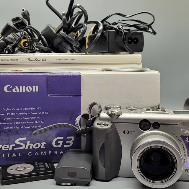 Canon PowerShot G3 4.0MP Compact Digital Vlogging Camera Silver Tested