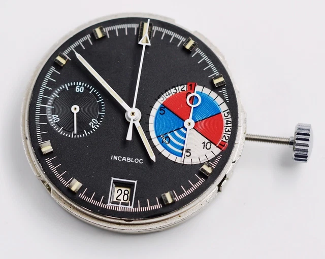 Mouvement De Montre Mécanique ETA 735 Para Avec Cadran Et Aiguilles - Occasion - Pour Réparation Ou Customisation