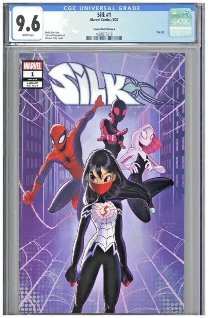 Silk #1 CGC 9.6 Comic Mint Edition Chrissie Zullo Variant Cover Edition COA 1000