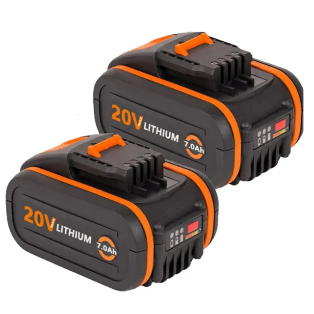 2X 7,0Ah Batería para Worx 20V MAX 8AH WA3551.1, WA3572, WA3553, WX390, WX176