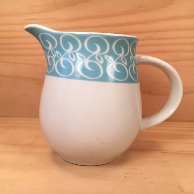 MODERN TWIRLS “Blue” Beautiful Small Creamer Jug Decorative Ceramic Milk Pourer 2