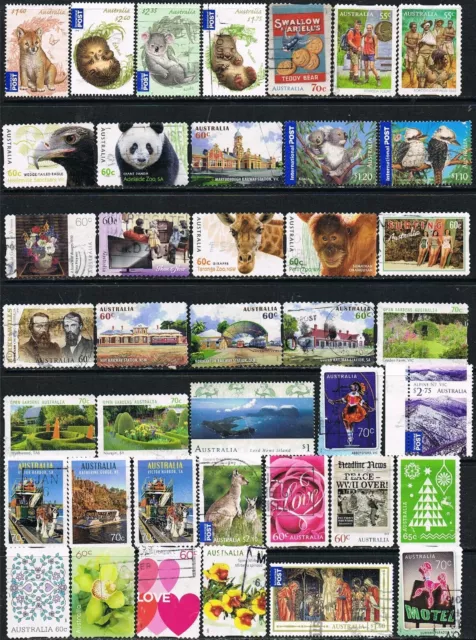 Australia.  Mixed selection of 40 used stamps..