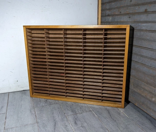 VINTAGE NAPA VALLEY Wood 100 Cassette Tape Wall Storage Holder Rack