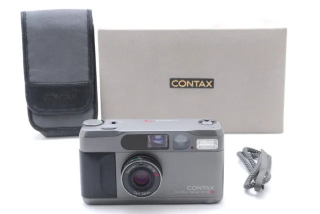 [N MINT in Box] Contax T2 Titan Black Point & Shoot 35mm Film Camera From JAPAN