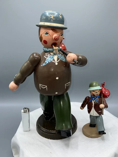 RARITÄT! Alter Räuchermann Wanderbursche 36 cm Firma Klemm Ellmann Erzgebirge