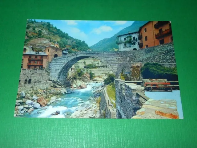 Cartolina Pont Saint Martin - Ponte Romano 1971