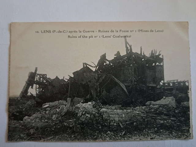 CPA Mines de  LENS ruines de la fosse no 1 dept-62