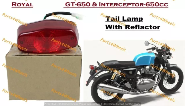 Fit For Royal Enfield Tail Lamp + Reflector Continental Gt 650 & Interceptor 650