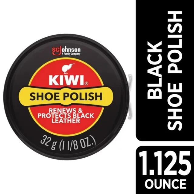 KIWI Parade Gloss Shoe Polish, Black, 1.125 oz (1 Metal Tin) Free Shipping