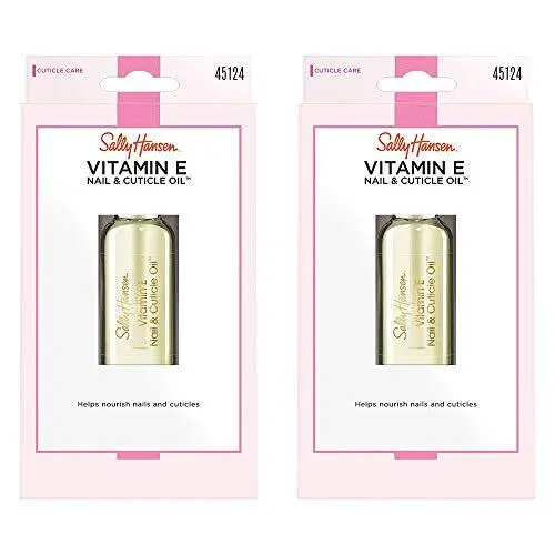 Aceite de uñas y cutículas Sally Hansen vitamina E 0,45 Fl Oz paquete de 2