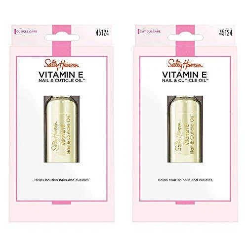 Aceite de uñas y cutículas Sally Hansen vitamina E 0,45 Fl Oz paquete de 2