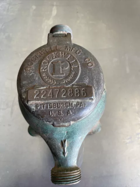 Brass Water Meter Vintage Antique Steampunk Rockwell