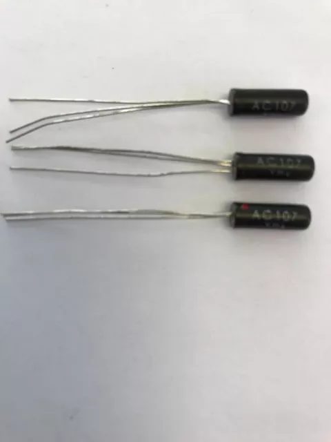 AC107 MULLARD GERMANIUM TRANSISTOR NEW BLACK GLASS x 1PC