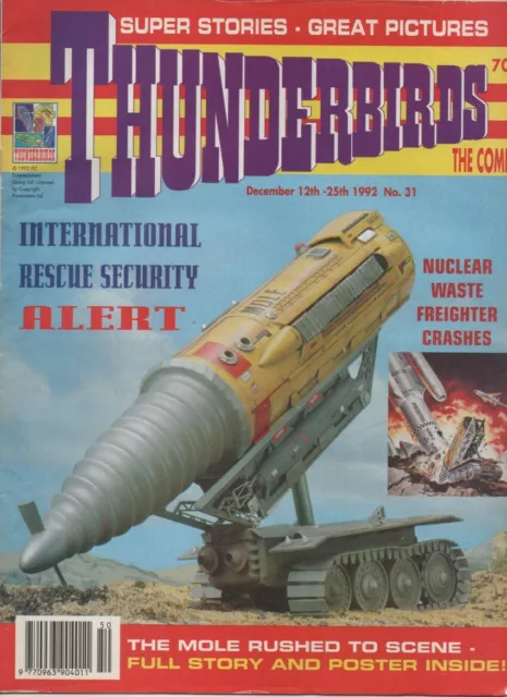 Thunderbirds Comic #31 Dec 12-25 1992 NM Fleetway Publications