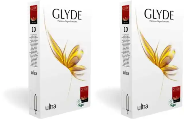 Glyde Ultra Vegan Condoms 10 Pack | Cruelty-Free | Natural Latex X 2