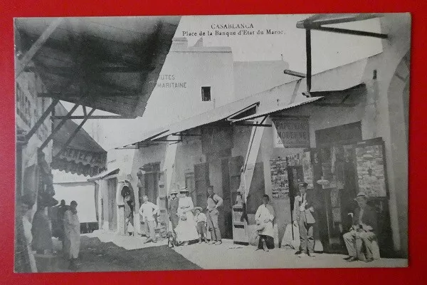 Cpa (Maroc) Casablanca : Place De La Banque D'etat Du Maroc