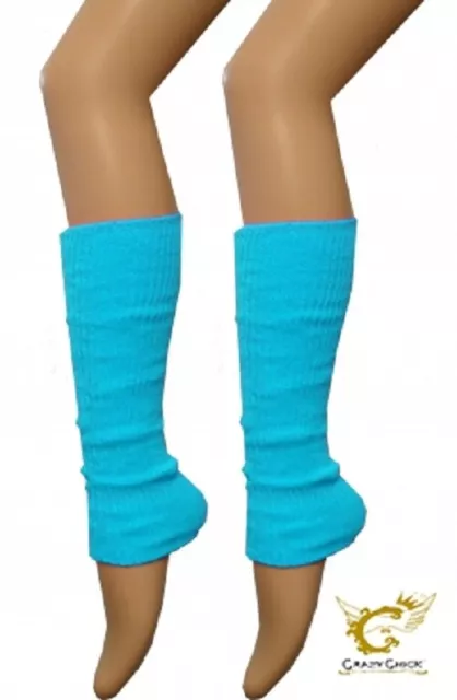 New Best Ladies Deluxe Luxurious 80's Plain Ribbed Leg Warmers Warm Accessories