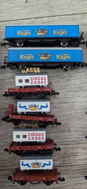 Spur N Arnold Zirkus  / Circus Krone 0152 Güterwagen und Zubehör 3