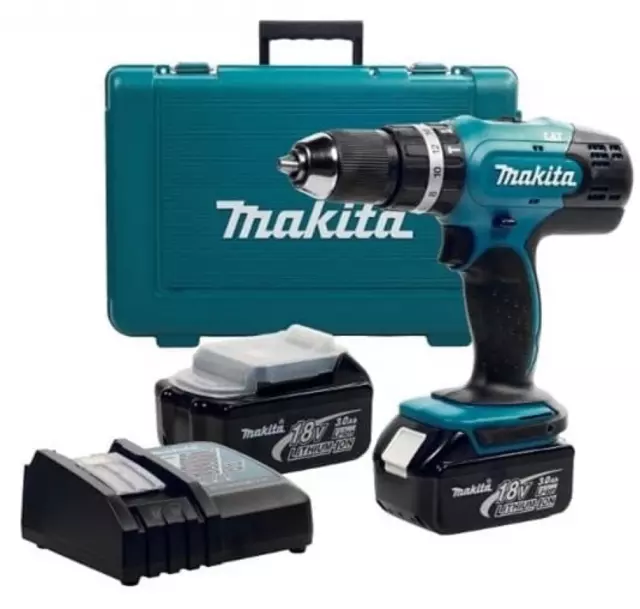 Makita DHP453RFE  Trapano avvitatore a percussione 18v- 2 Batterie