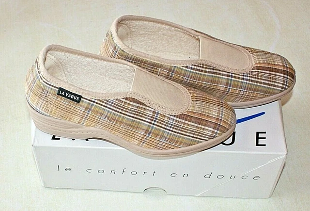Pisamonas Pantoufles En Velours Côtelé Bleu - Chaussures Chaussons