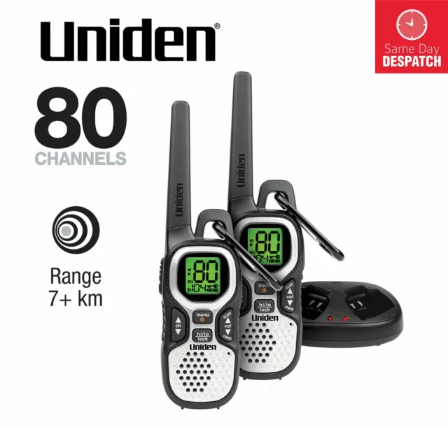 Uniden Uh510-2 Twin Pack Tough 1 Watt Handheld Uhf Cb Radio Walkie Talkie