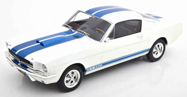 FORD MUSTANG SHELBY GT350 1966 blanche avec rayures