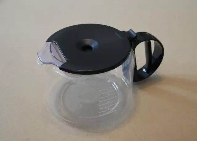 Braun Glaskanne KFK10L Kaffeekanne Ersatzkanne - Aroma-Deckel 10 Tassen schwarz