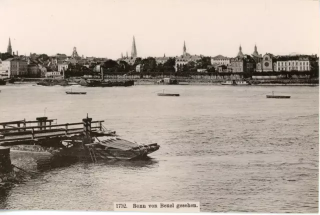 Allemagne, Bonn von Beuel gesehen  Vintage albumen print,  Tirage albuminé