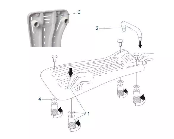 Drive Medical Badebrett Benny Ersatzteile