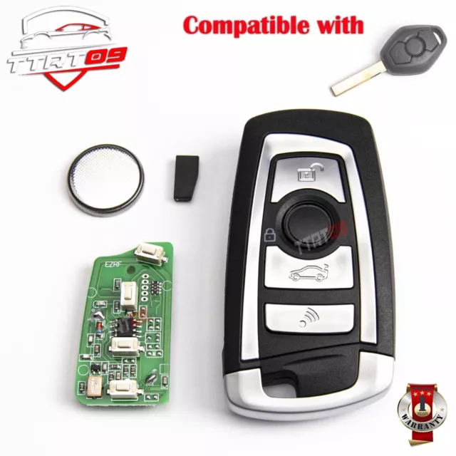 3 Bouton Telecommande Cle Pour Bmw  3 5 7 E36 E46 E39 E38 Series Cas4 433.9Mhz