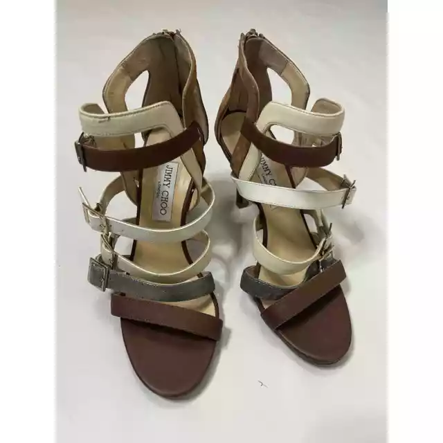 Jimmy Choo Bubble Buckle Combo Sandals Size 40