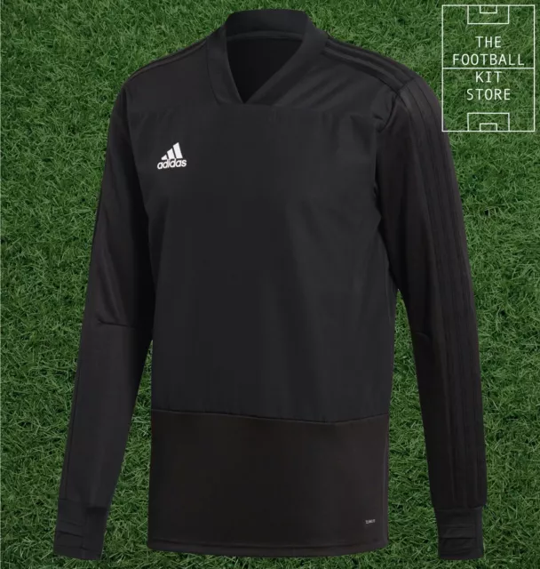 adidas Condivo Football Training Top Black - Long Sleeved - Mens - All Sizes