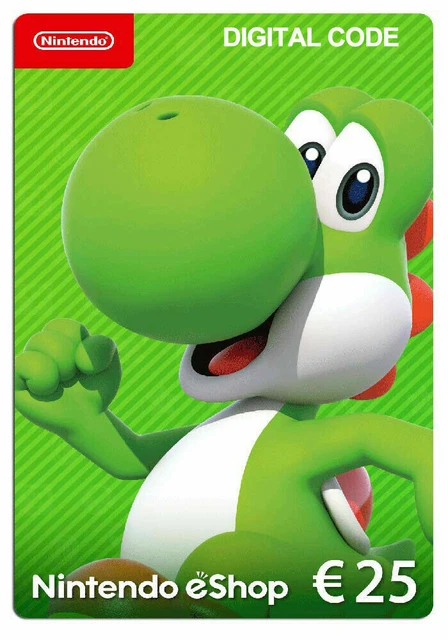 Nintendo eShop Card 25 Euro Nintendo 25€ Guthaben key - Nur für Währung Eur gilt