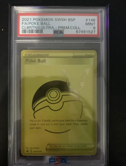 2021 Pokemon Poke Ball SWSH146 Celebrations Ultra-Premium Collection PSA 9