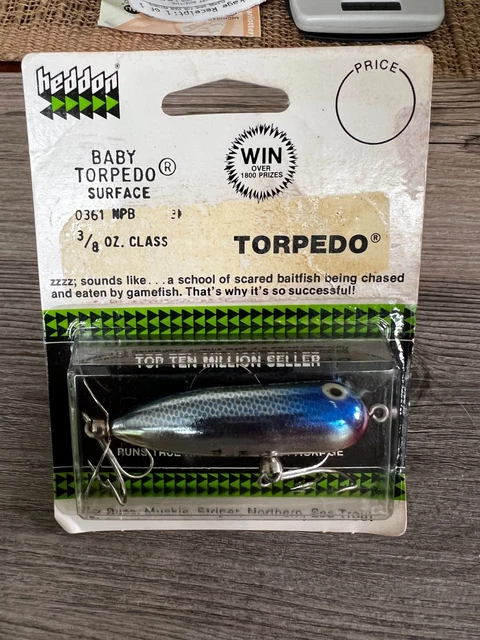 BABY TORPEDO VINTAGE Fishing Lure HEddon Magnum Torpedo Used