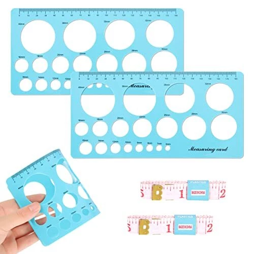 Nipple Ruler,2 Pack Silicone Nipple Ruler with Soft Flange Size Measure
