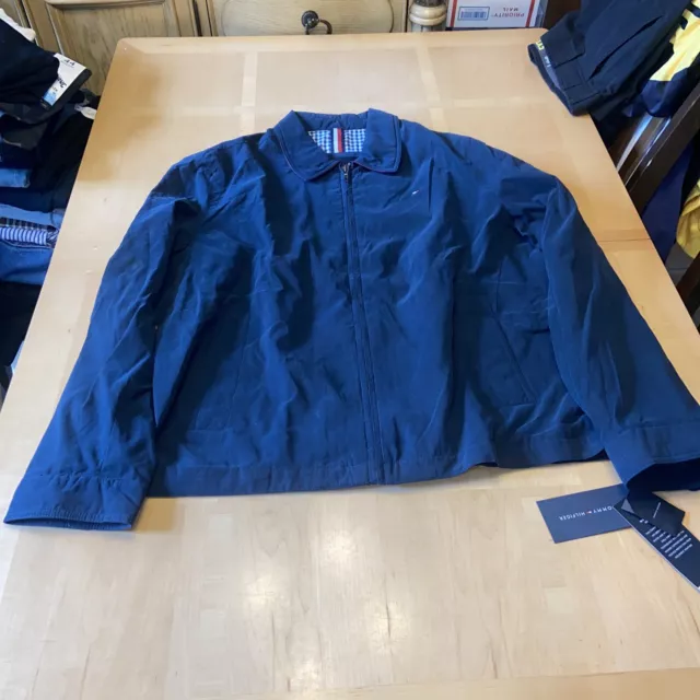 tommy hilfiger water & wind resistant jacket navy XL mens