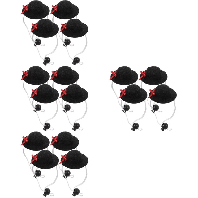 16 Pcs Mini-Partyhüte Haustier Hut Mini-Puppe Mini-Zylinder Kleiner Hut