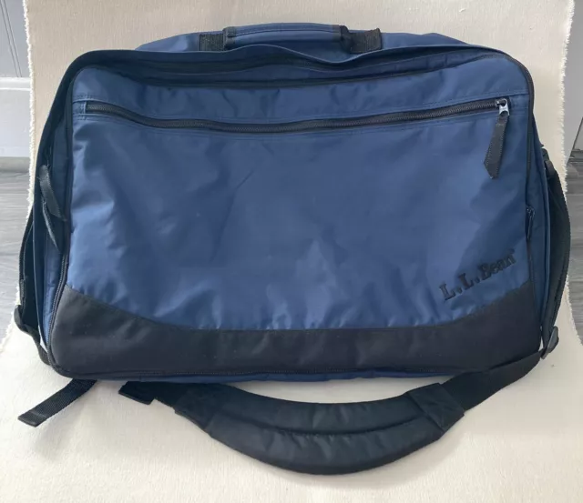 LL Bean Expandable Travel Luggage Duffle Backpack Shoulder Bag AJ95 Convertable