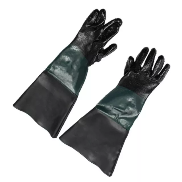 Caoutchouc Gants de sableuse Noir Gants de sablage en nitrile