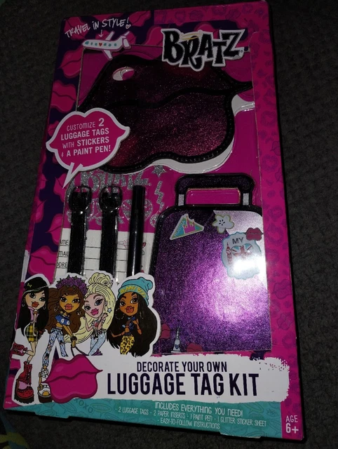 Bratz Luggage Tag Kit Vacation Travel Decorate Your Own Bag  New Old Stock 2015