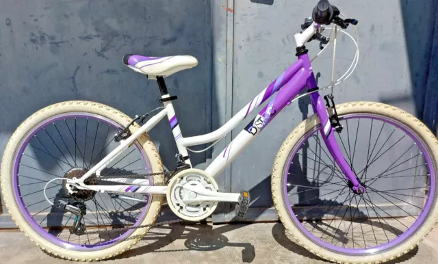 Bicicletta Viola Bambina Mtb 24'' Gruppo Completo Shimano Mountain Bike Ragazza