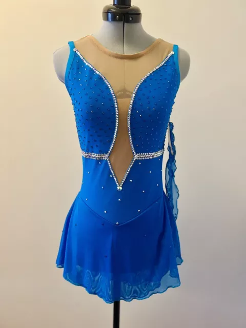 Brad Griffies NWT figure Skating Dress Competition blue Ladies XSmall
