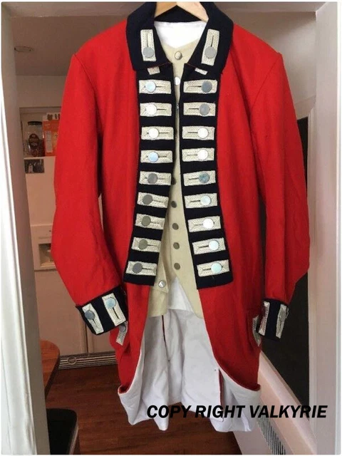 Rev War British Officers Coat Regimental Coat And Waistcoat