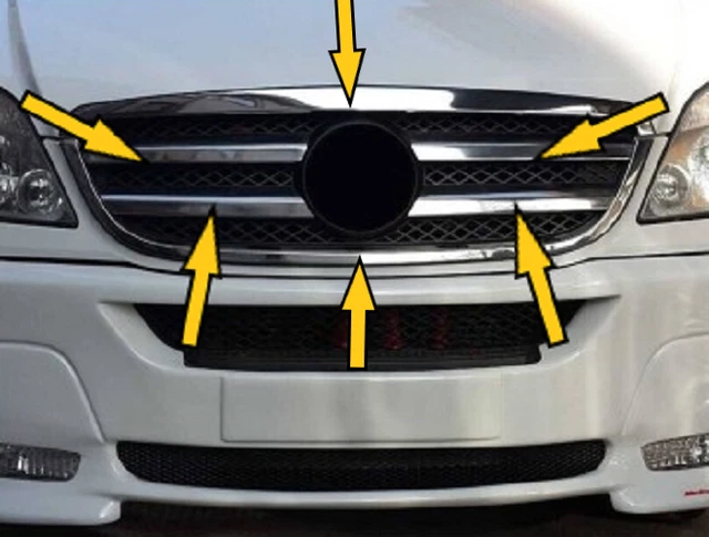 Grille De Calandre Avant Chromée Pour Peugeot 208 2012-2015 - Référence OE 1608112180 - ABS Résistant